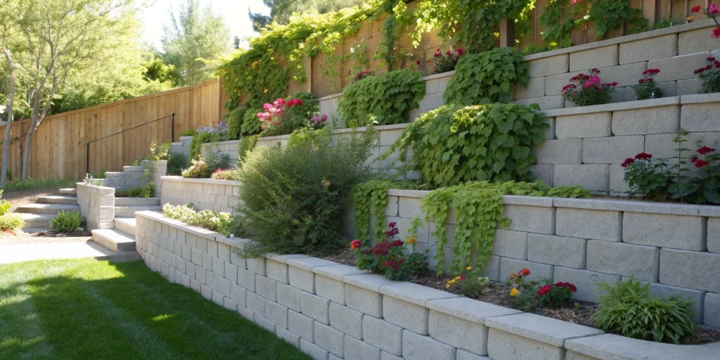 12 creative cinder block retaining wall ideas 604678