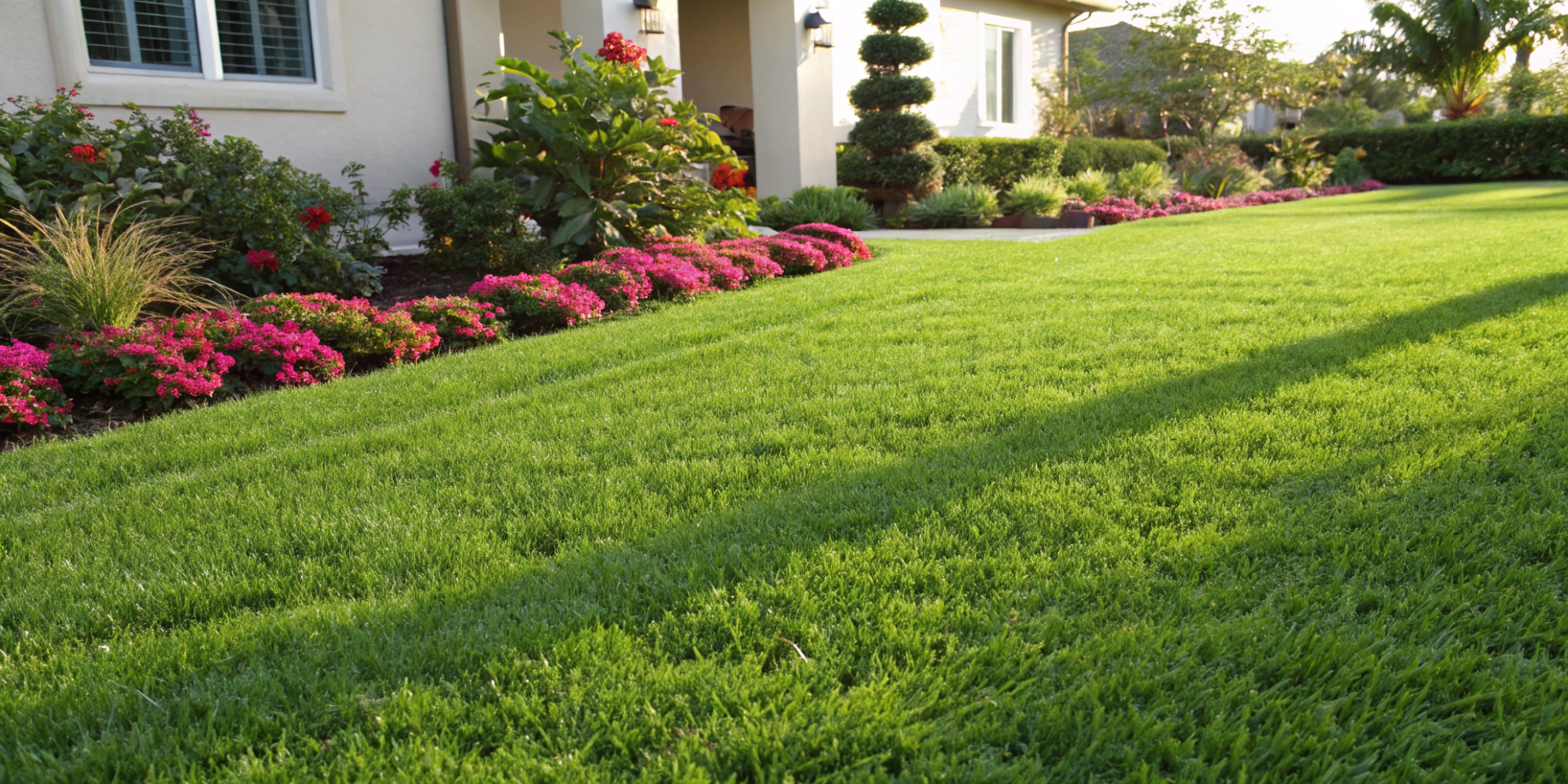 A lush new lawn showing the result of the total cost to install sod.