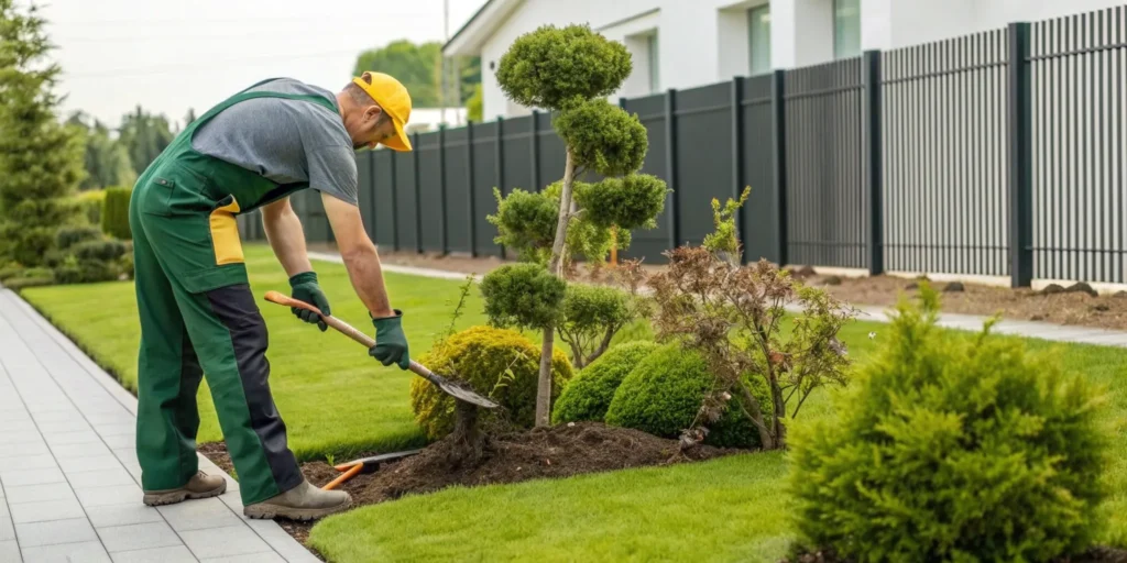 How to remove small trees and shrubs by digging around the base with a shovel.