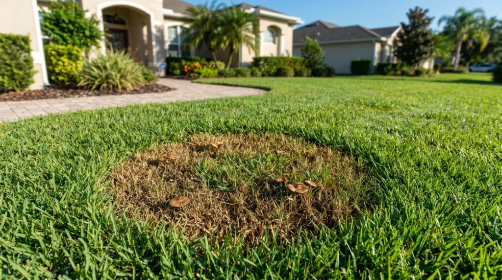Brown Patch in a Florida Lawn: Why Summer Rain Causes It