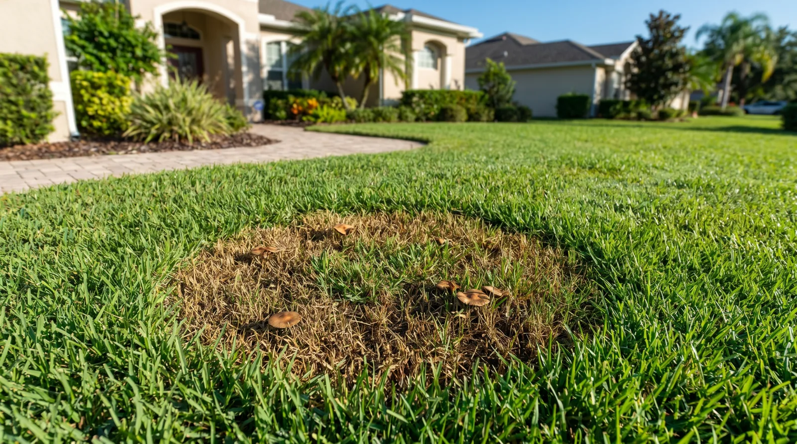 Brown Patch in a Florida Lawn: Why Summer Rain Causes It